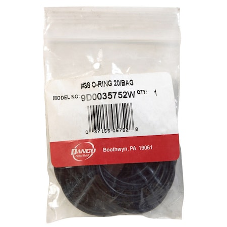 Lavelle Danco 1-3/4 in. D X 1-9/16 in. D No 38 Rubber O-Ring 20 pk 35752W